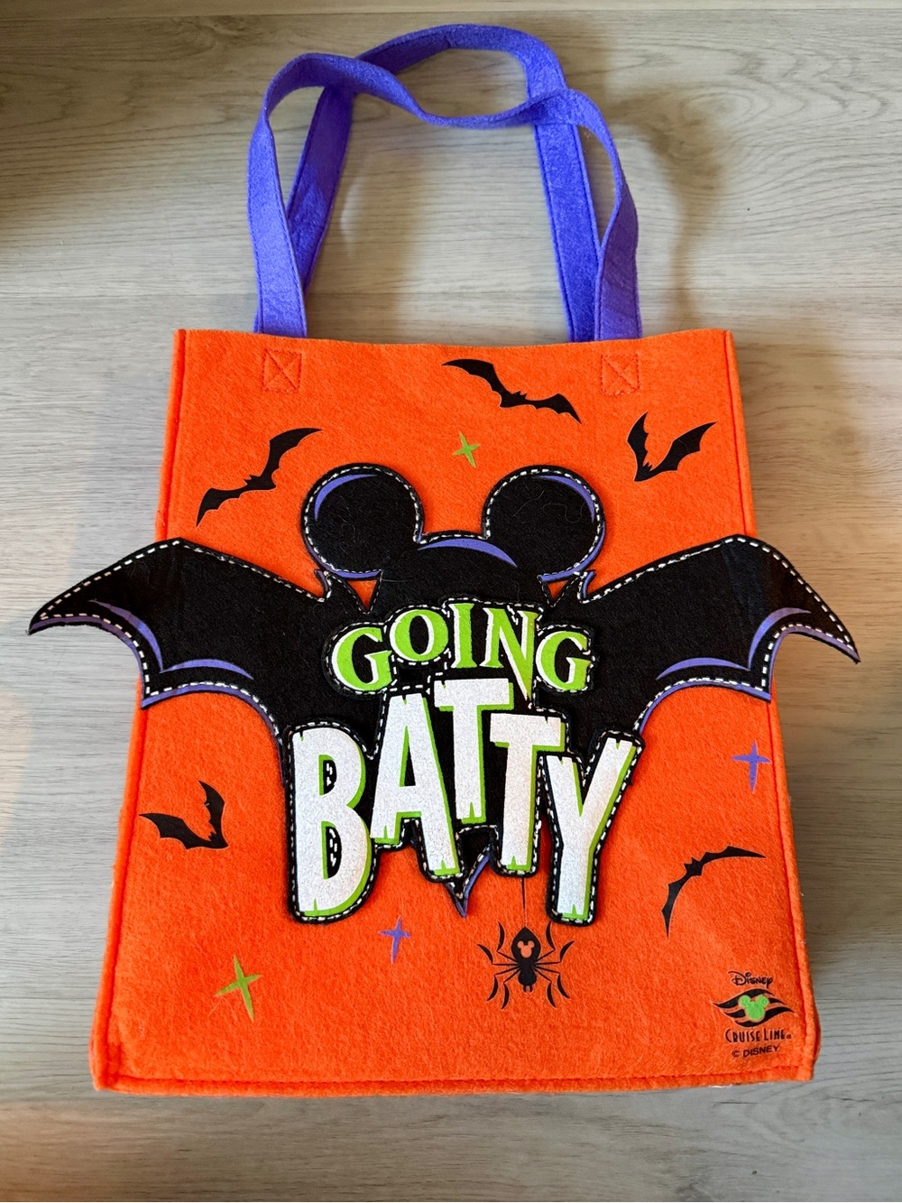 DISNEY CRUISE LINE HALLOWEEN CANDY BAG HALLOWEEN ON THE HIGH SEAS GOING BATTY